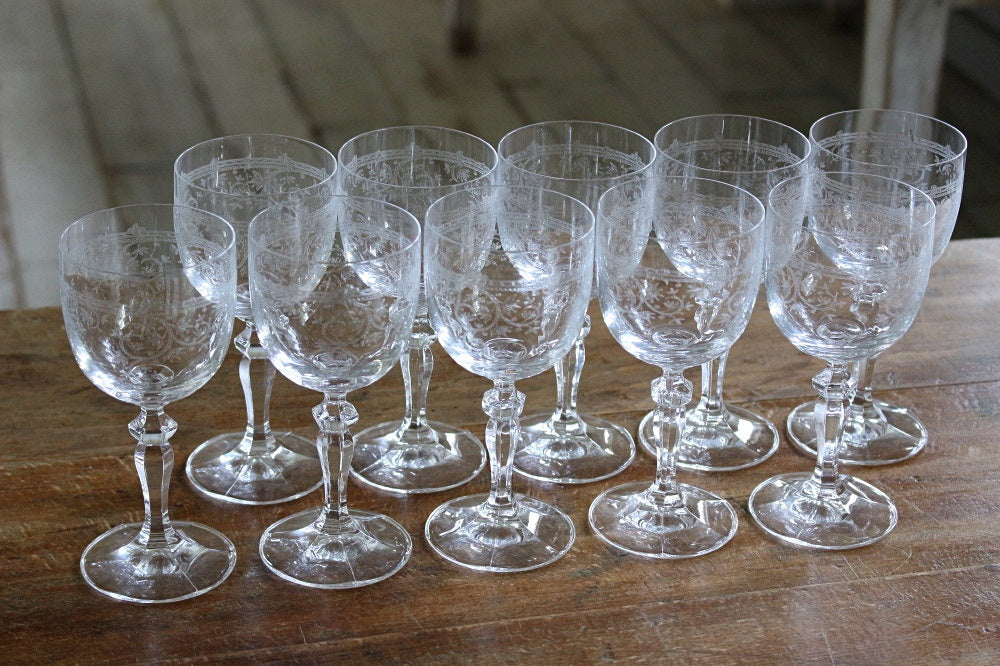 3点あり！ロレーヌ地方デッドストック白ワイングラス フランス