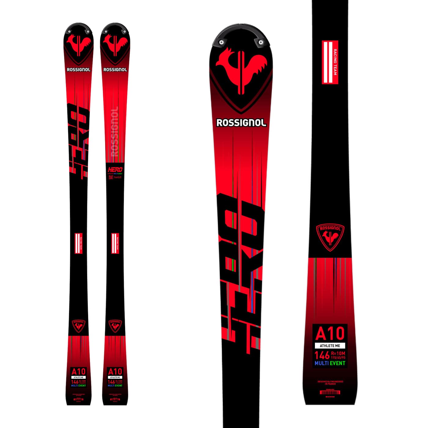 ROSSIGNOL HERO SHORT TURN スキー 赤黒 ROSSIGNOL HERO SHORT TURN