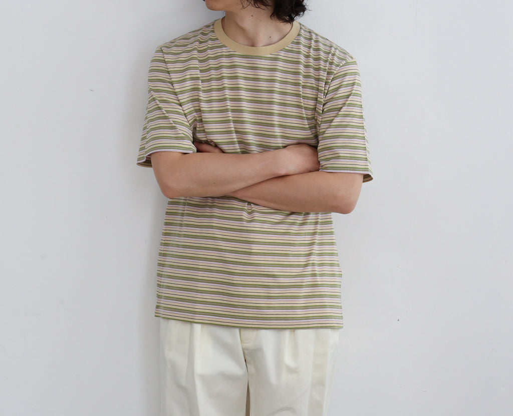 AURALEE HARD TWIST COTTON BORDER TEE – Chum!