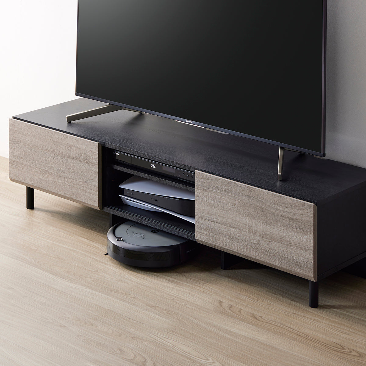 AS-SLD1500 幅150㎝ スライド扉ローボード｜製品一覧｜テレビスタンド