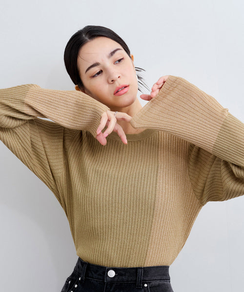 LE CERCLE par ropé(ル セルクル パー ロペ) / アシメバイカラーニット