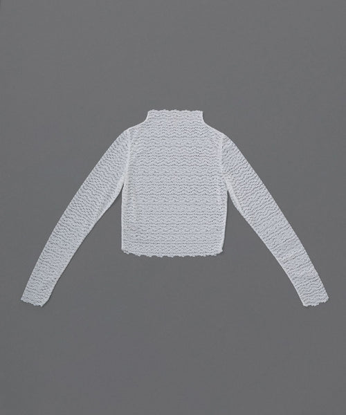 BIOTOP(ビオトープ) / 【yo BIOTOP】lace long sleeve top (トップス