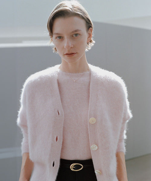 ROPÉ(ロペ) / フォックスカシミヤニットカーディガン/イージーケア