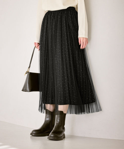 ROPÉ PICNIC(ロペピクニック) / キラキラチュールプリーツスカート