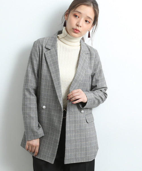 ROPÉ PICNIC(ロペピクニック) / グレンチェックダブルテーラード