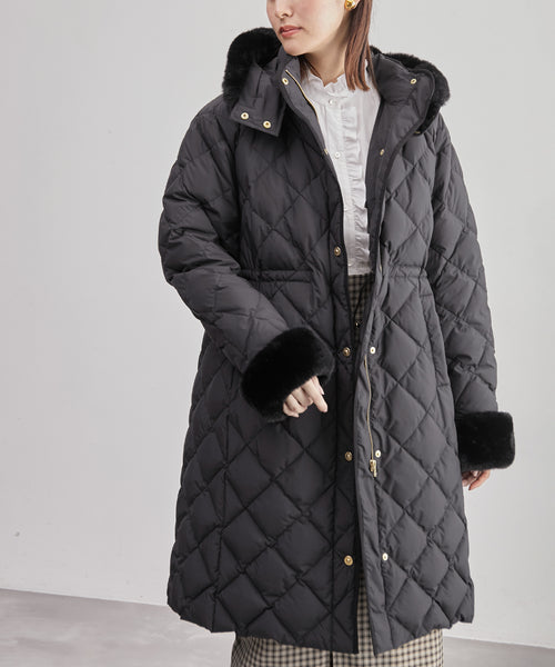 ROPÉ(ロペ) / 【TAION×LIMONTA】 ファー付き 軽量キルティング ダウン