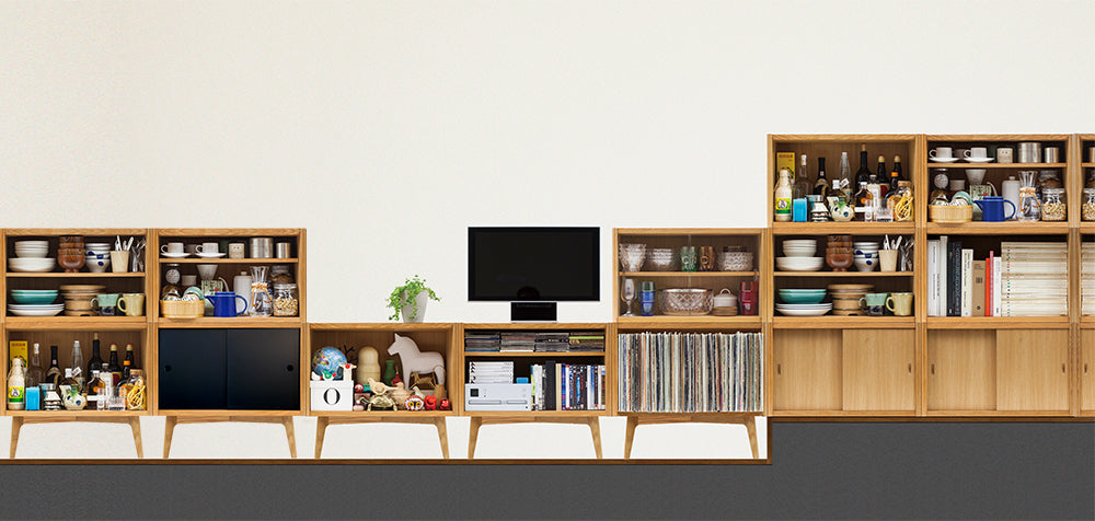 マルニ60 コンビネーション オープンシェルフ63（溝なし）（オーク