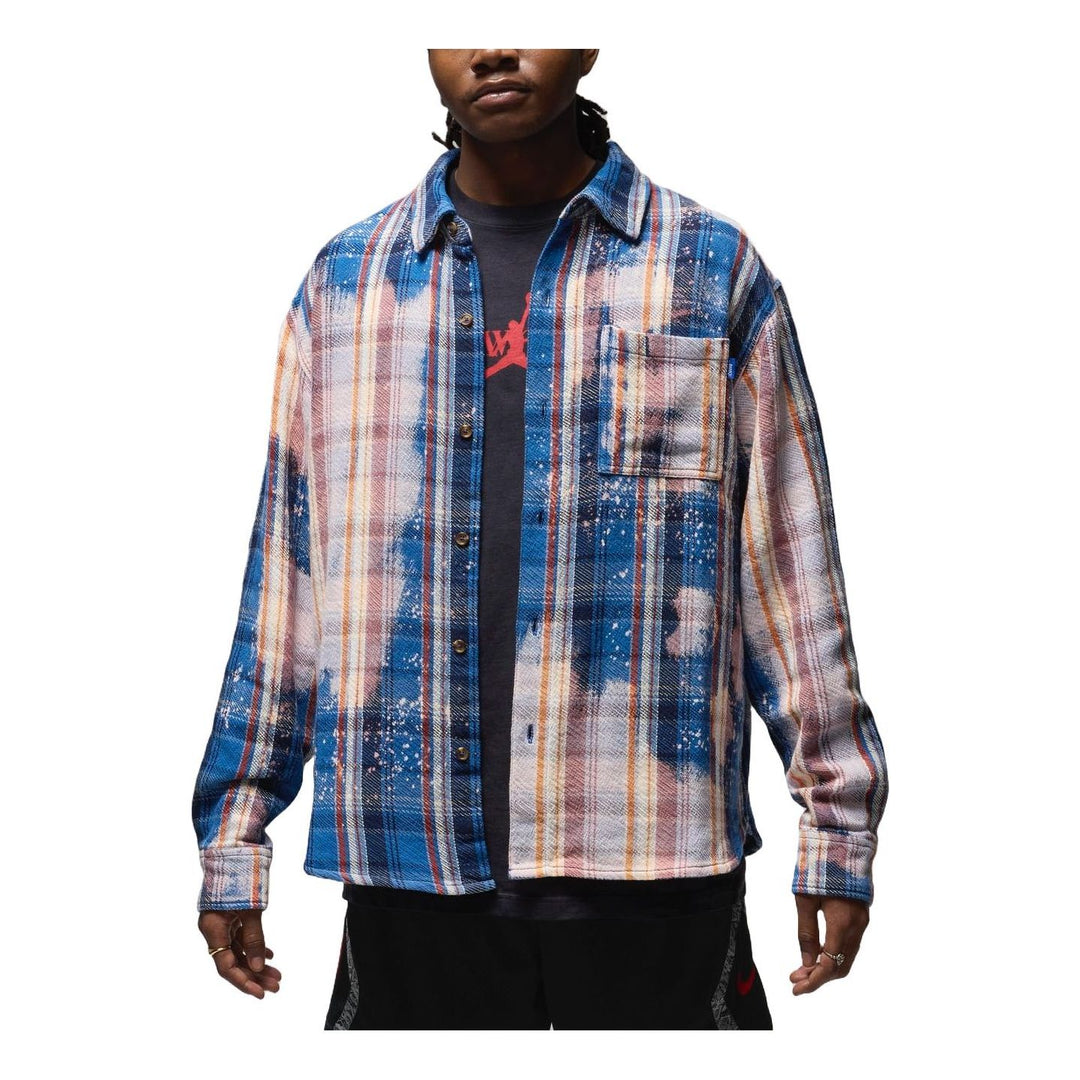 Air Jordan x Awake NY Flannel Shirt Asia Sizing 'Blackened Blue