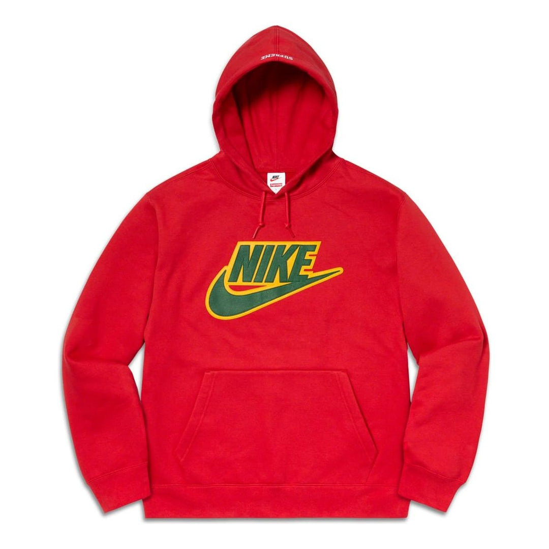 Nike x Supreme Leather Appliqu Hoodie 'Red' CK6225-687