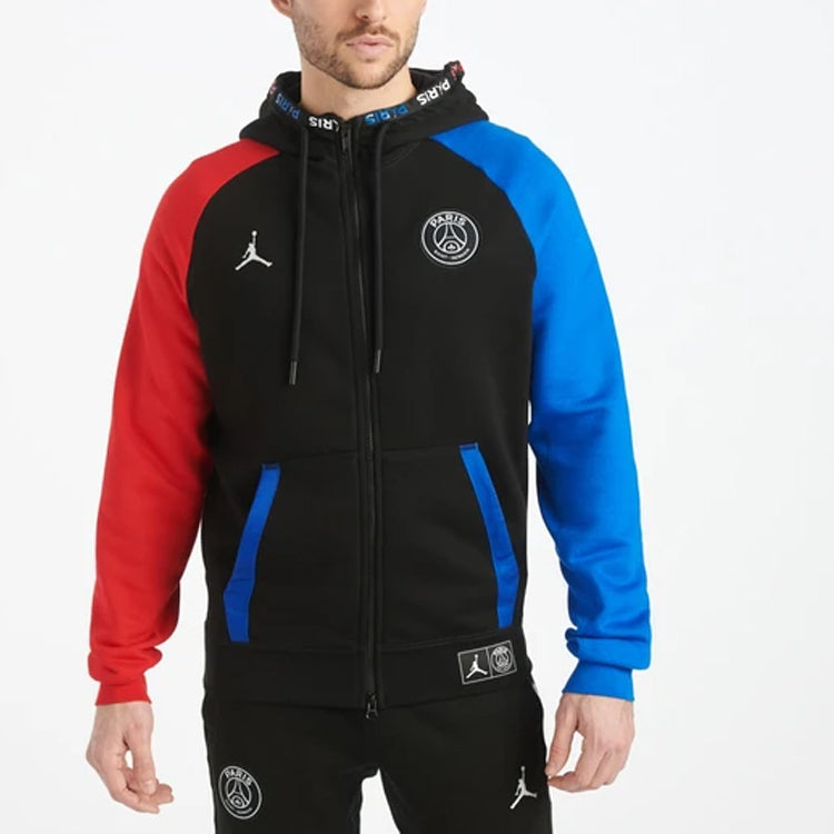 Pre-Owned Air Jordan x Paris Saint-Germain Fleece Full Zip Hoodie