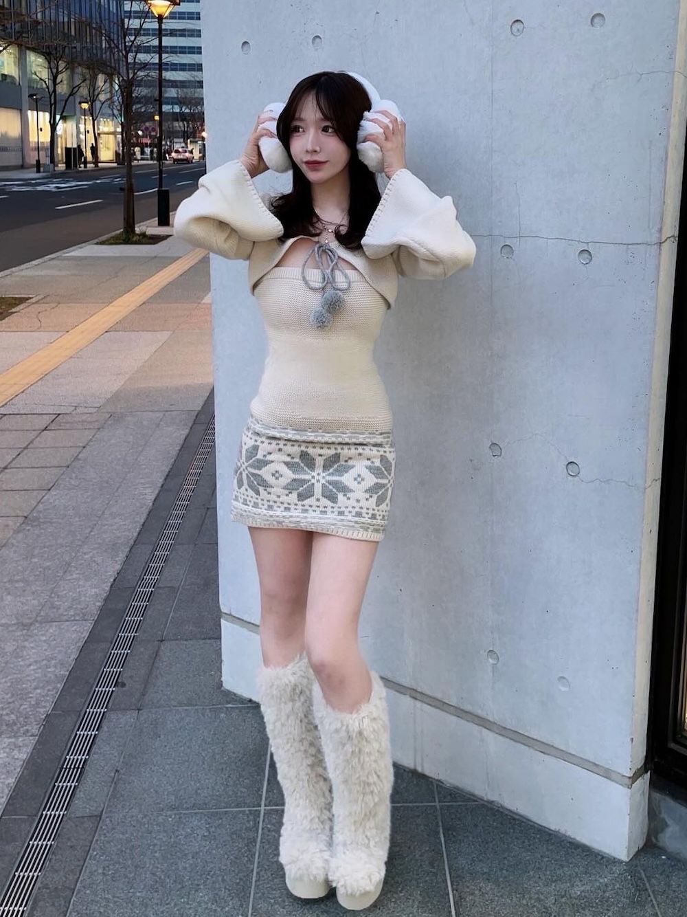 ノルディックパネルニットミニワンピース – Darich (ダーリッチ)