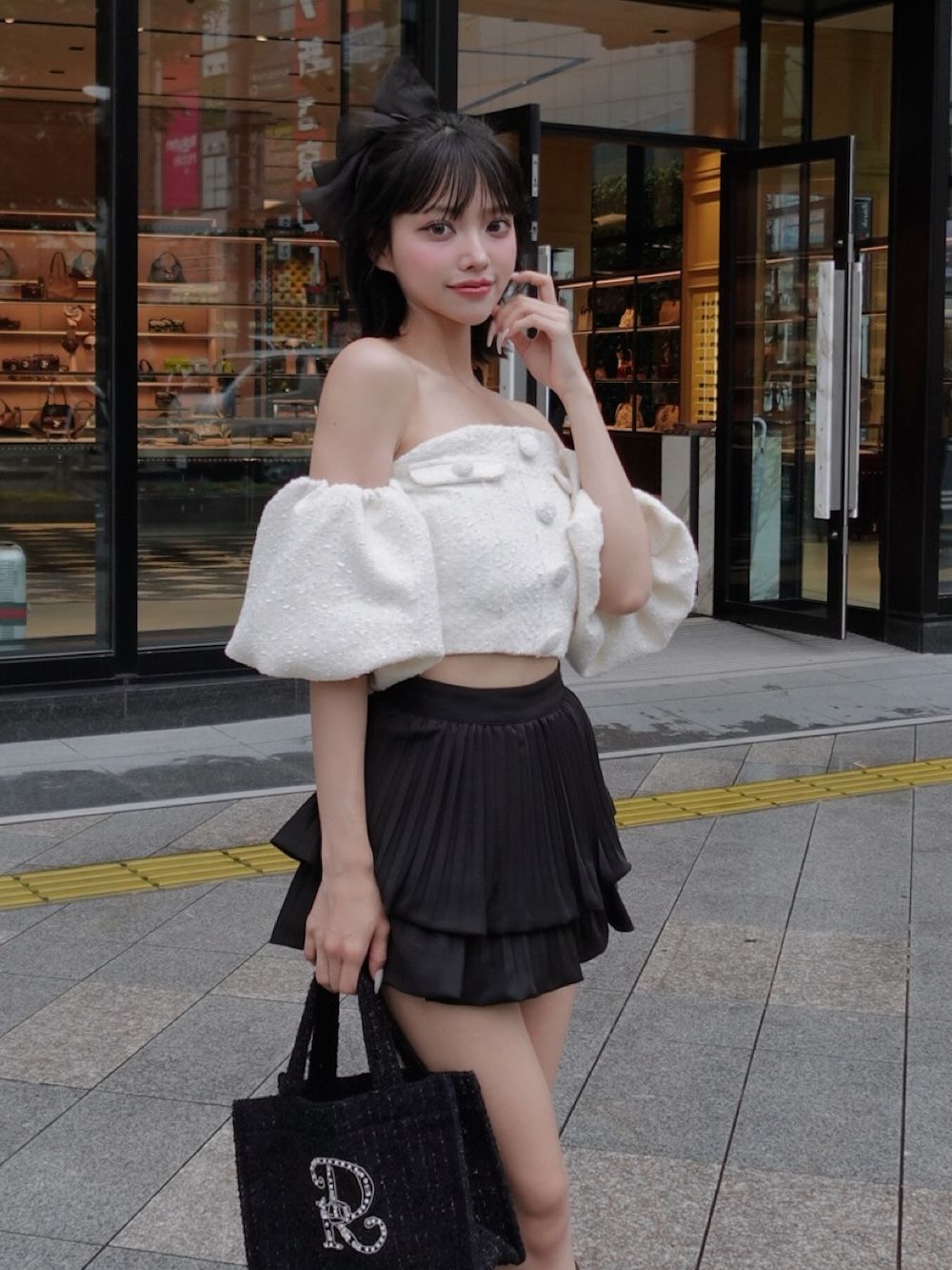 ホルターネックオフショルツイードトップス – Darich (ダーリッチ)