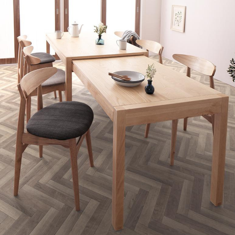 北欧デザイン スライド伸縮テーブル ダイニングセット SORA ソラ