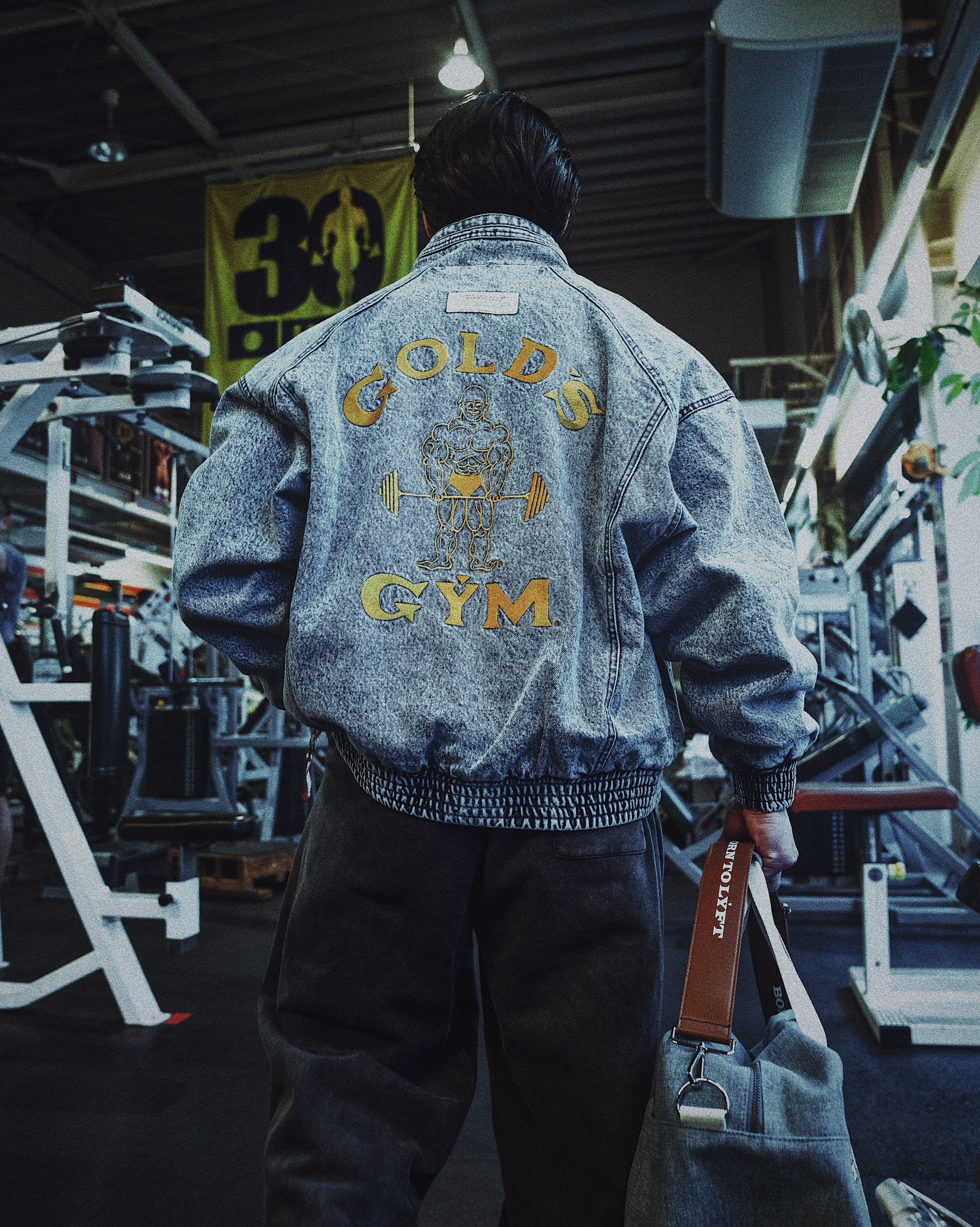 LÝFT × GOLD'S Gym Oversize Denim Jacket