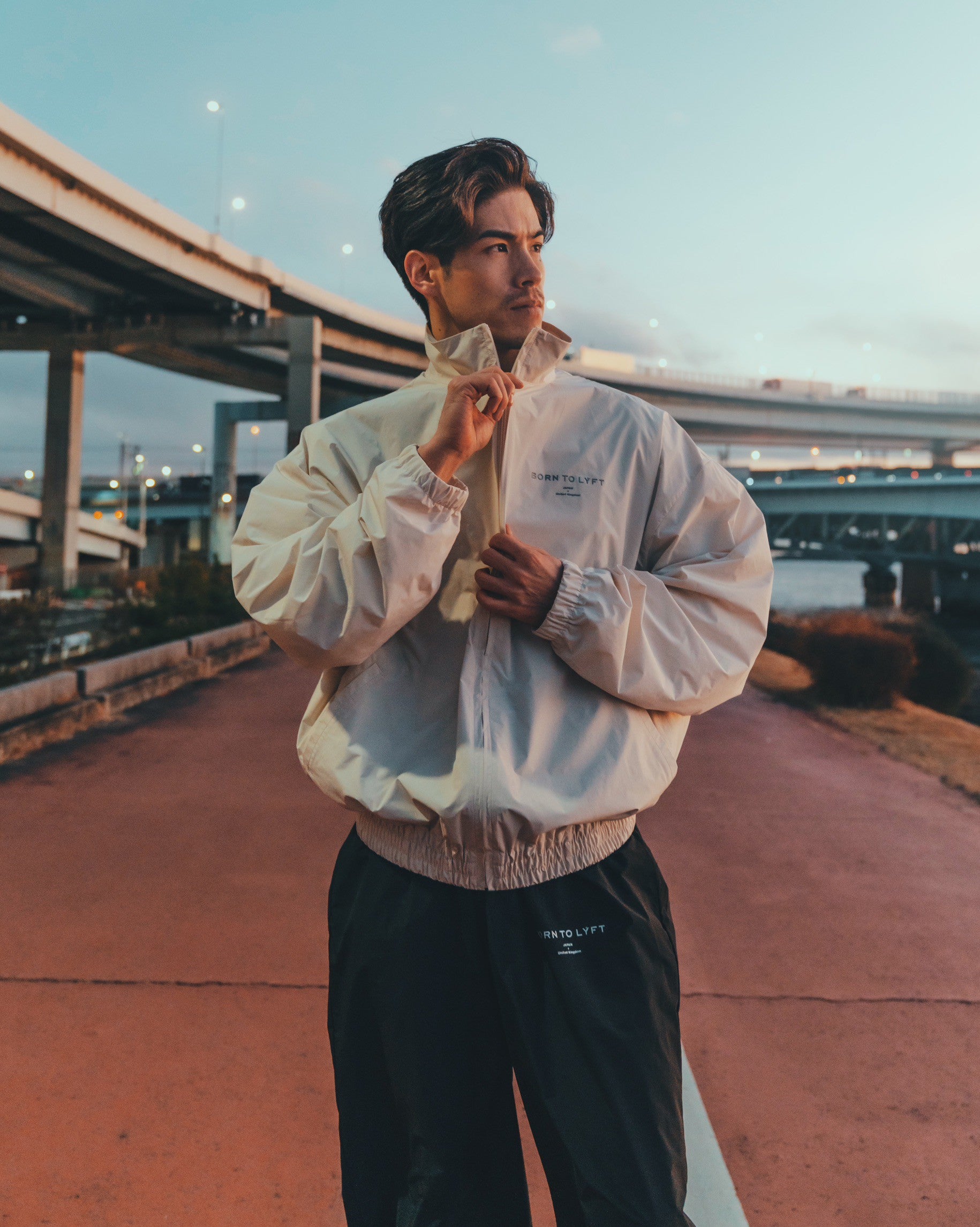 BTL Logo Nylon Jacket - Ivory – LÝFT