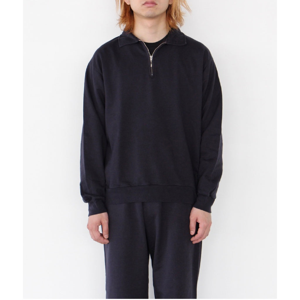 COMOLI 23SS コットンシルク ジャージーハーフジップ 【公式通販】