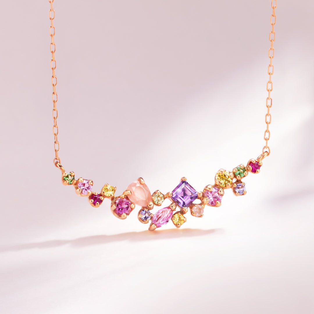 ビズー公式】マルチカラー K10(10金) K18(18金) プラチナ ネックレス