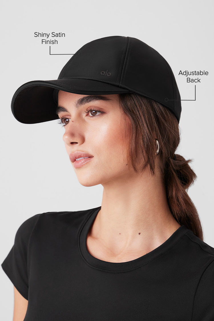 Satin Off-Duty Cap - Black | ALO