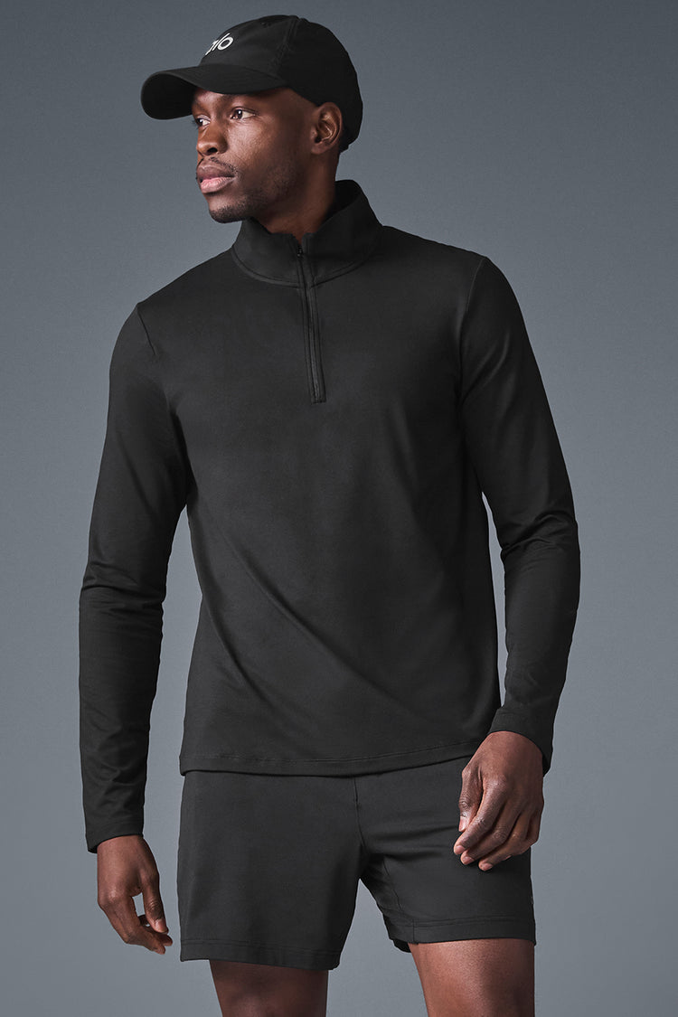 Conquer 1/4 Zip Reform Long Sleeve - Black | ALO