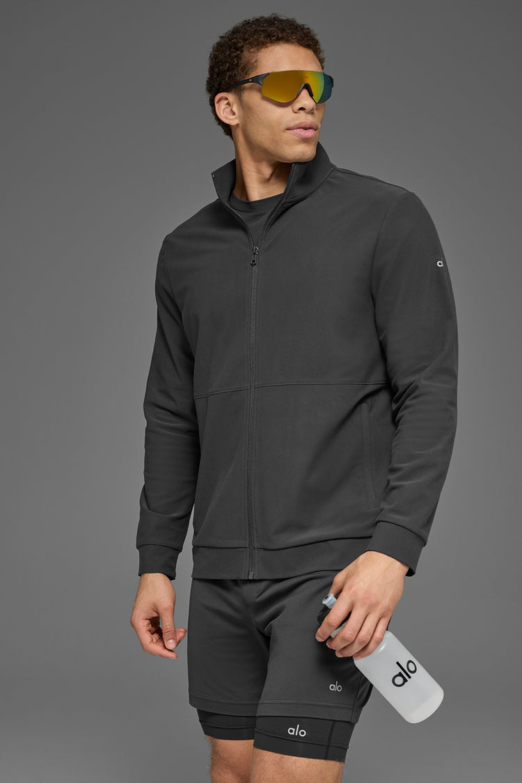 Conquer Max Mock Neck Full Zip - Anthracite | ALO