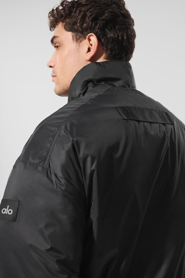 Latitude Light Weight 1/2 Zip Pullover Jacket - Black | ALO
