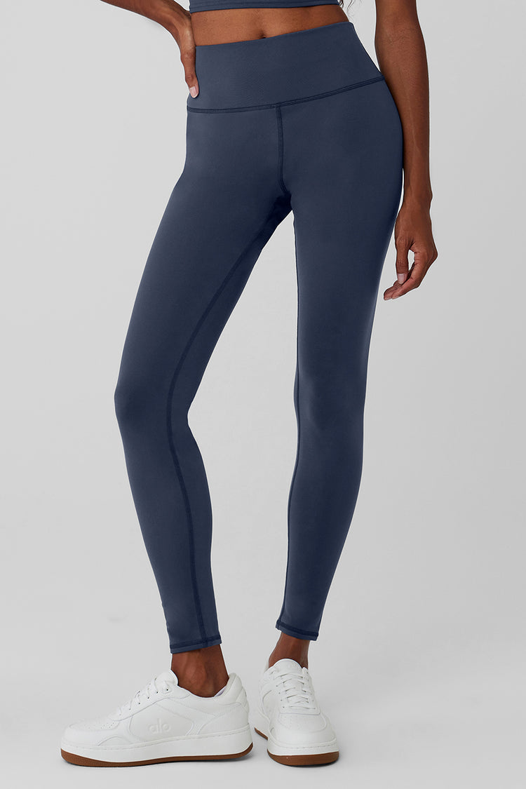 Airbrush Winter Warm High-Waist Nocturne Legging - Navy | ALO