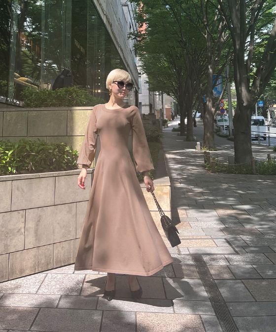 ボリュームスリーブフレアニットワンピース｜JENNE(ジェンヌ)公式通販