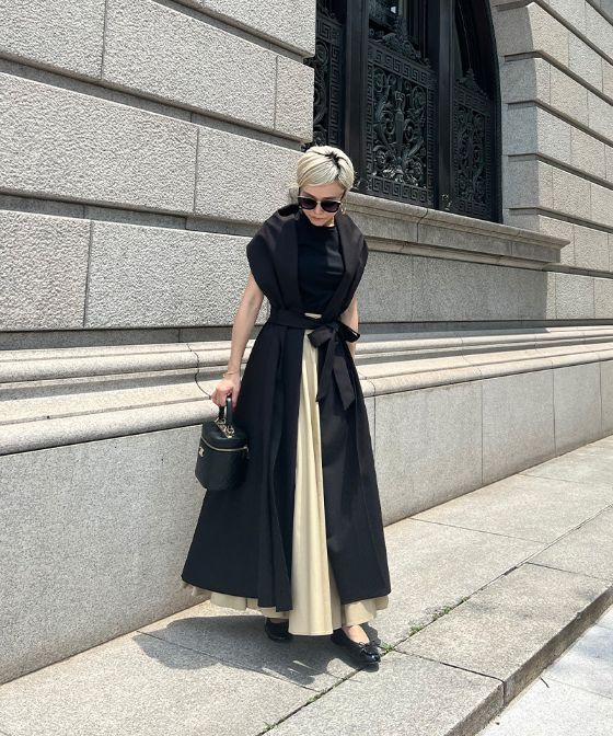 ショールカラーオードリーロングジレ｜JENNE(ジェンヌ)公式通販：パリ