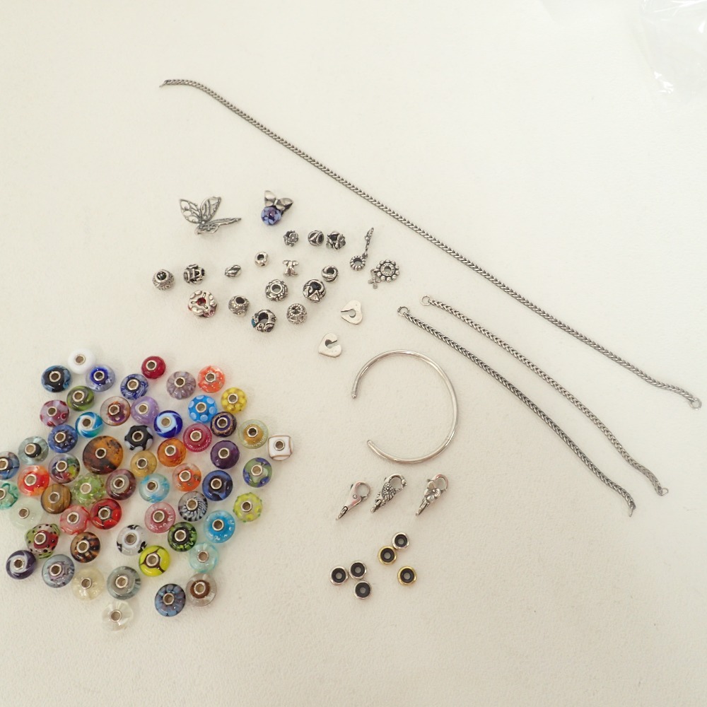 心斎橋でトロールビーズを買取。計90点セット(SV/シルバー×ガラス