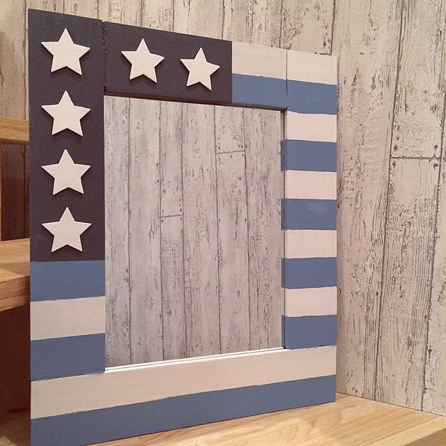 WTW ヴィンテージ風 星条旗 大型 スチール ウォールミラー 鏡 楽天市場