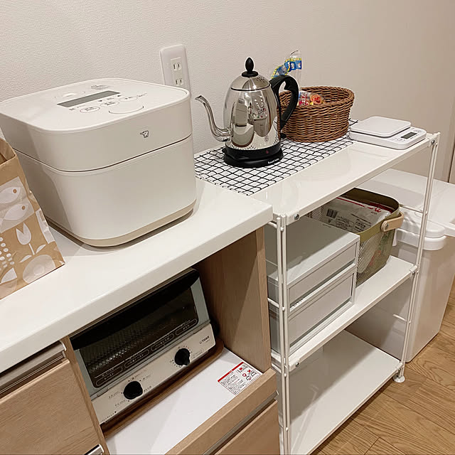 ライトグレー】スチールユニットシェルフ・スチール棚セット・小・幅58