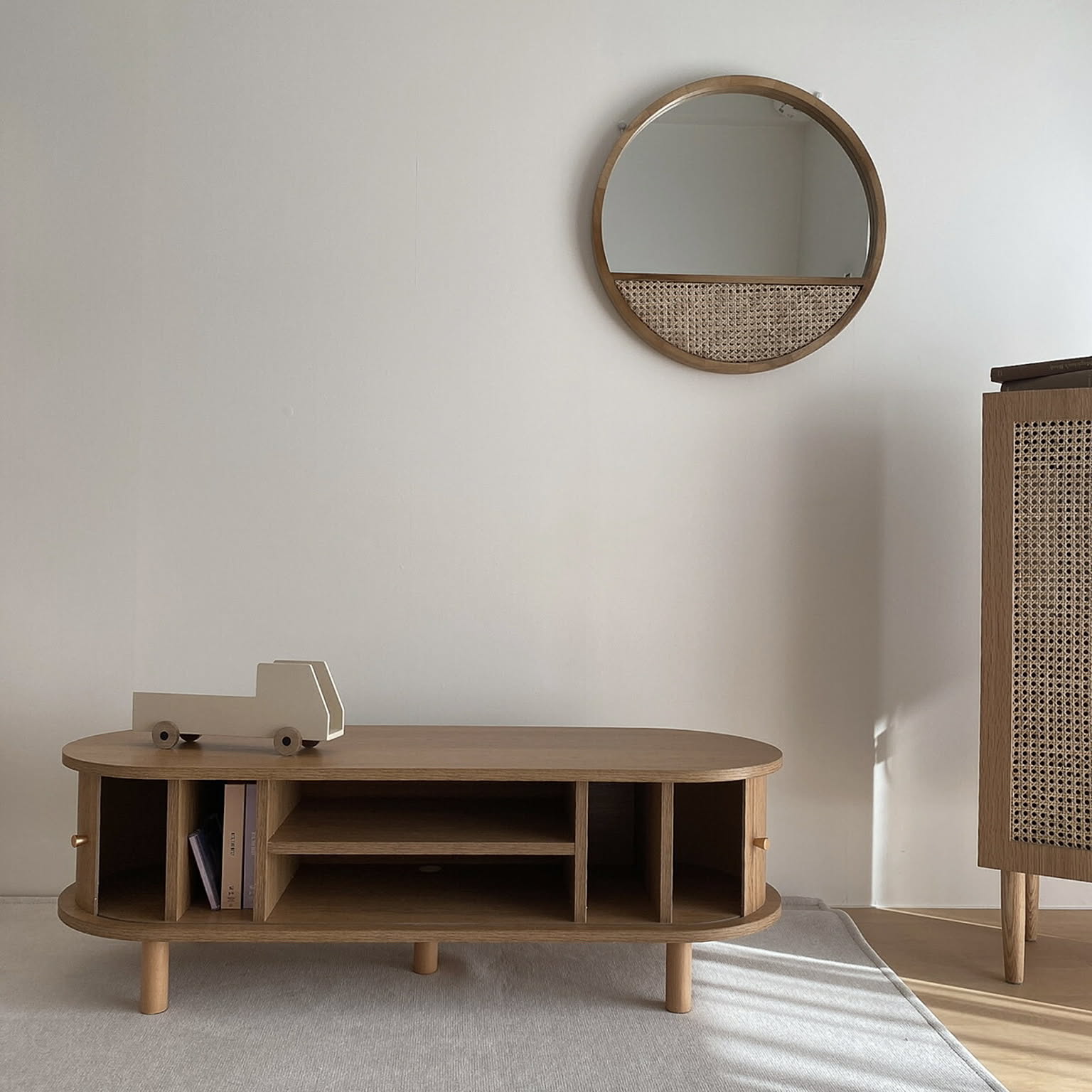 蛇腹ウッドテレビボード R1598 収納 生活雑貨 リビングテーブル ロー