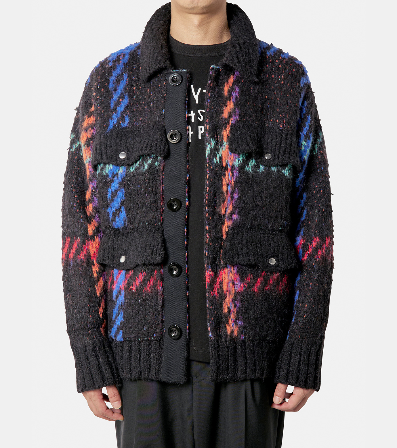 サカイ - sacai | Jacquard Knit Blouson-Multi Colour-2の通販
