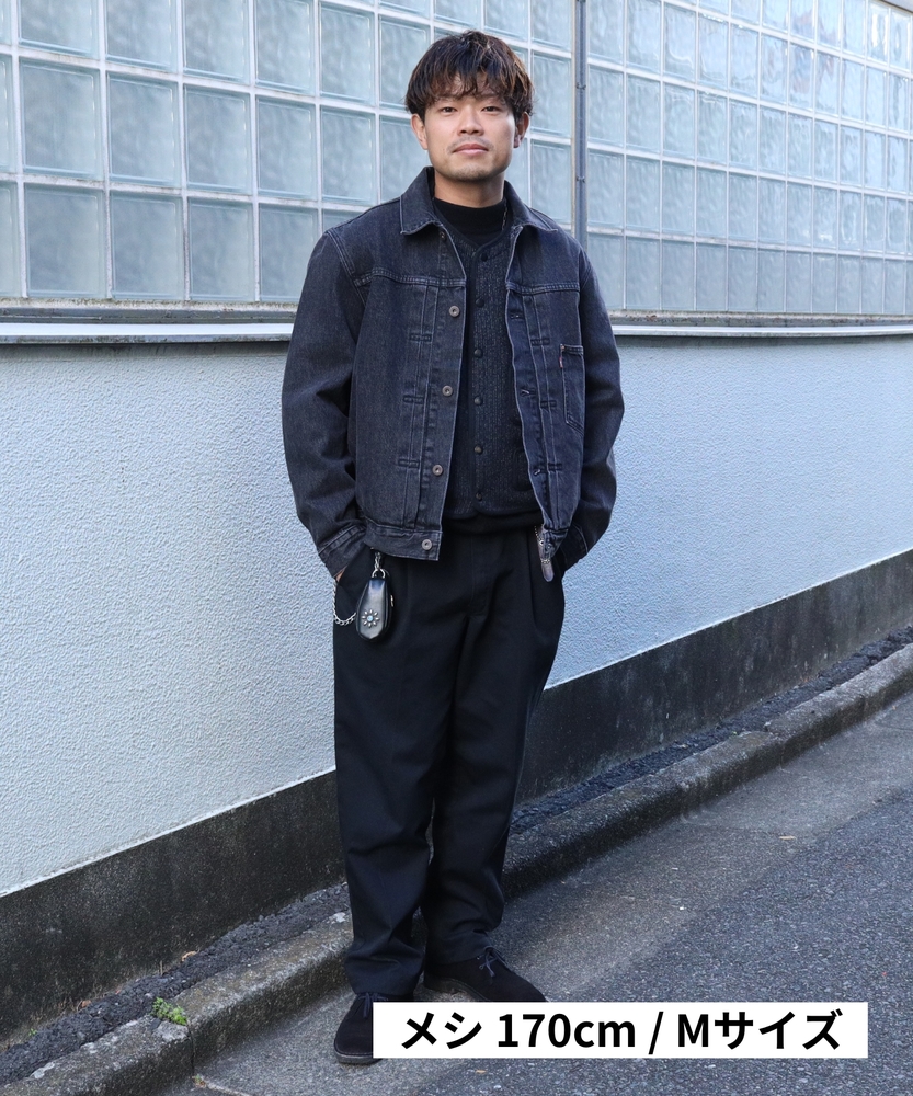 TYPE I トラッカージャケット ブラック STONEWASH(L ブラック