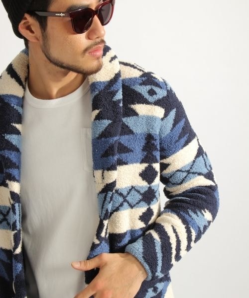 BAYFLOW（ベイフロー）の「シャギーネイティブショールカーディガン