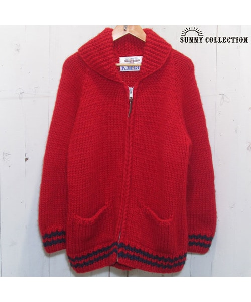 今だけ値下げ⭐︎Kanata⭐︎赤ボーダー ジップアップ/ニットカウチン