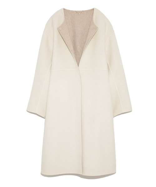 FRAY I.D（フレイアイディー）の「リバーシブルノーカラーリバーコート