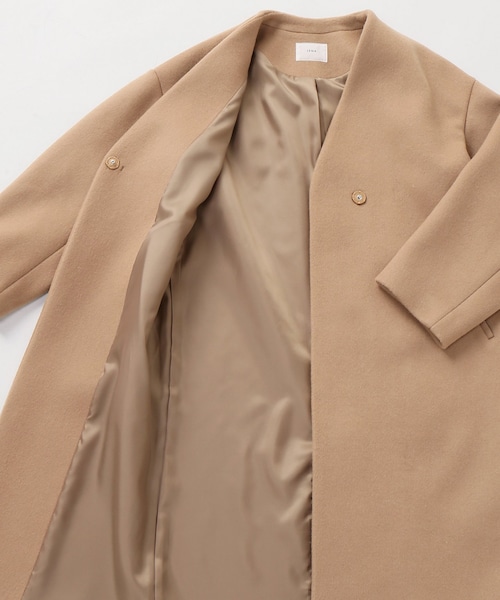 IENA（イエナ）の「ダブルビーバーVネックノーカラーコート◇（）」 - WEAR