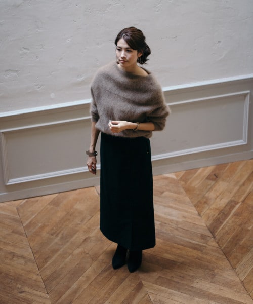 BABYLONE（バビロン）の「5G Cラクーンオフショルプルオーバー