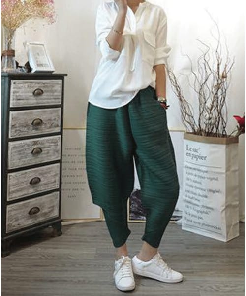 no brand（ノーブランド）の「夏桜＊プリーツプリーズ パンツ サルエル