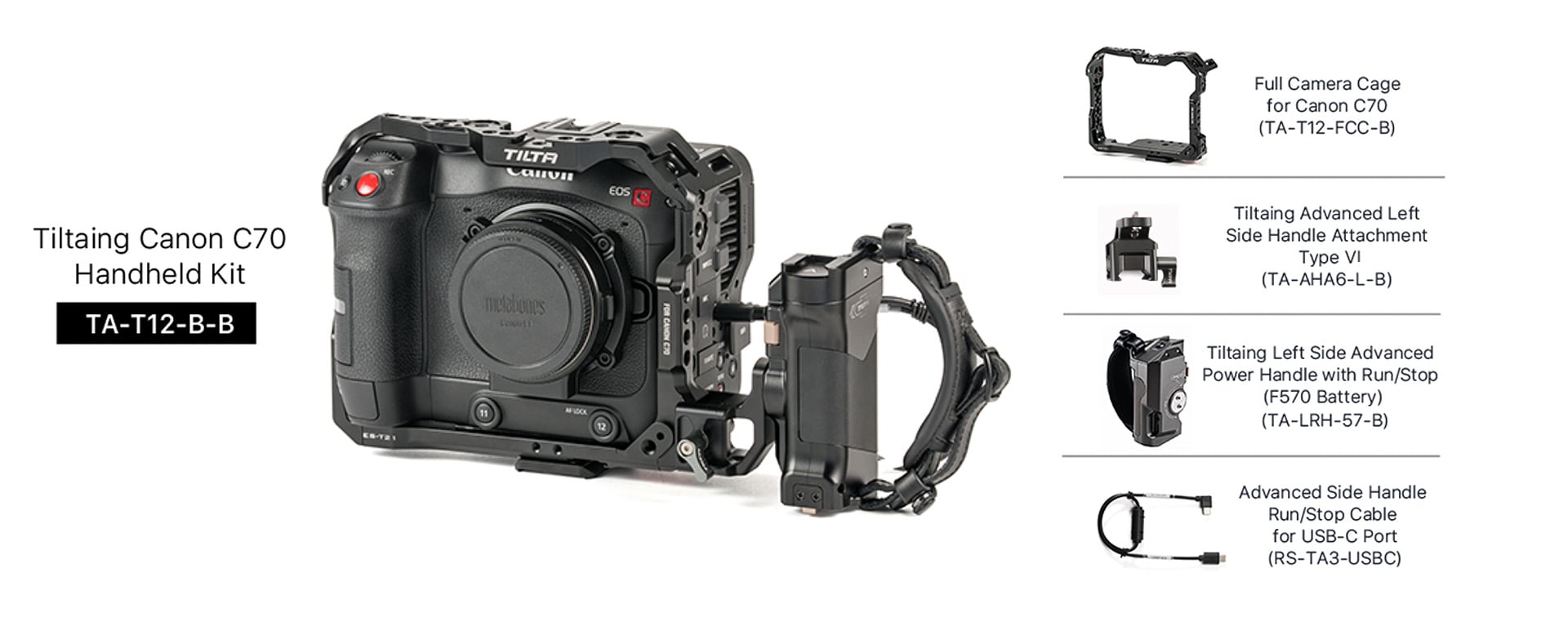 Tilta Canon C70 Handheld Kit - Black | Tilta