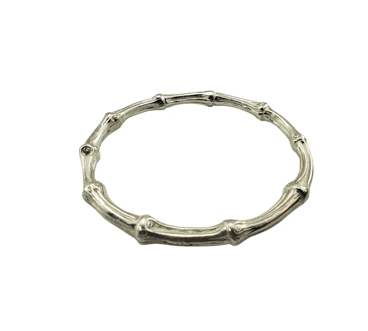 Vintage Tiffany & Co. Sterling Silver Bamboo Bangle Bracelet. For