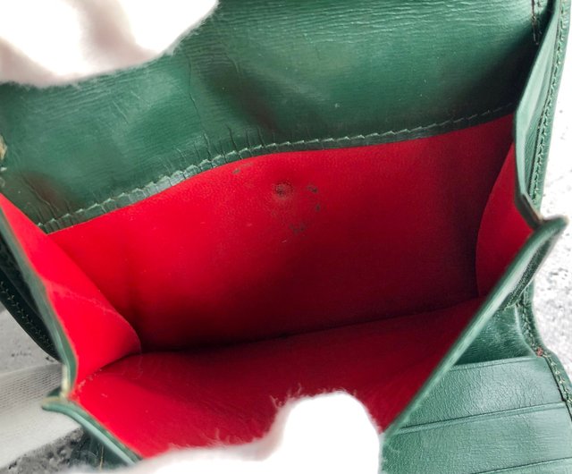 日本直送 名牌中古包 】CELINE セリーヌ 財布 グリーン ガンチーニ