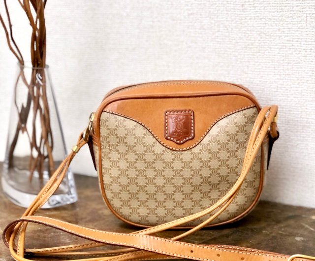 日本直送 名牌中古包 】CELINE セリーヌ マカダム ブラゾン型押し ミニ