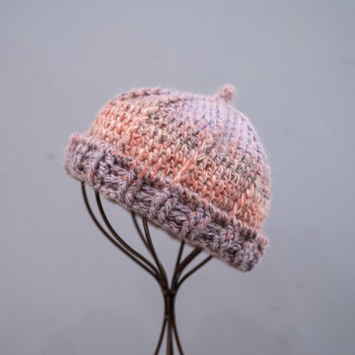 台湾 手編みニット帽 - クラウンハット - かぎ針編み lets-knit - Pinkoi