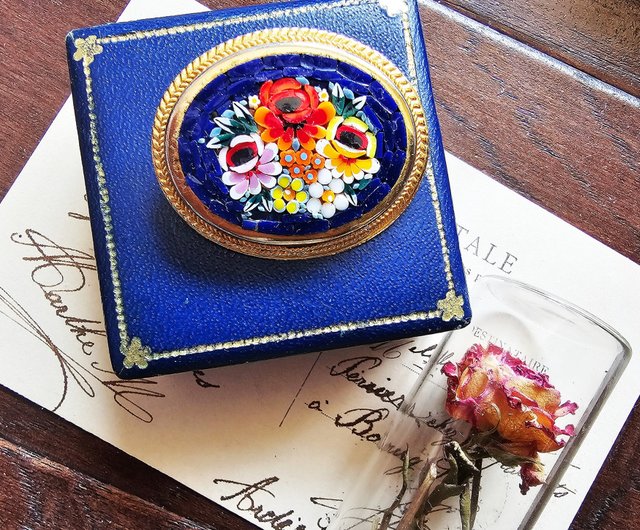 アメリカ合衆国 ヴィンテージ マイクロモザイク ブローチ【イタリア製