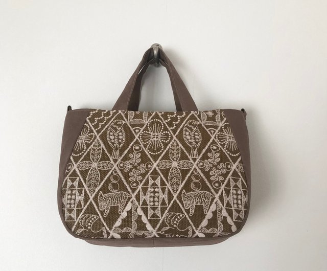 送料無料】ラウンドトート ミナペルホネンsymphony ハンドメイド