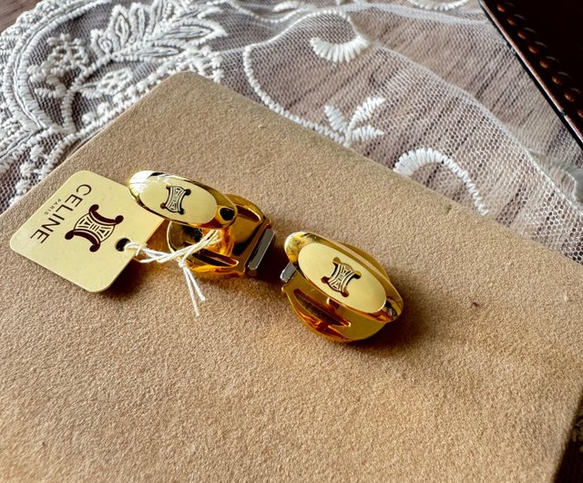 香港 中古正規品 セリーヌ 馬蹄モチーフ カフスボタン スーツ