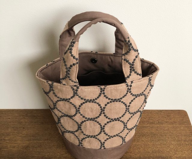 タイルとタンバリン かご編み付きバケツトート ミナペルホネン