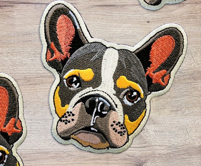 台湾 【刺繍ワッペン】愛らしいフレンチブルドッグのヘッド ICONA - Pinkoi